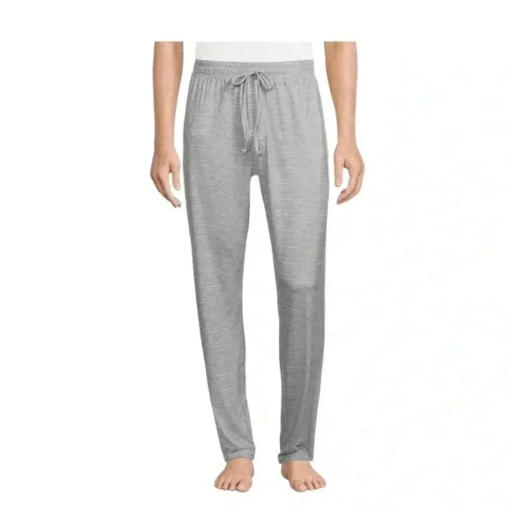 Hanes Men's Knit Sleep Lounge Pants Comfort Soft Light Gray Space XL(40-42) New